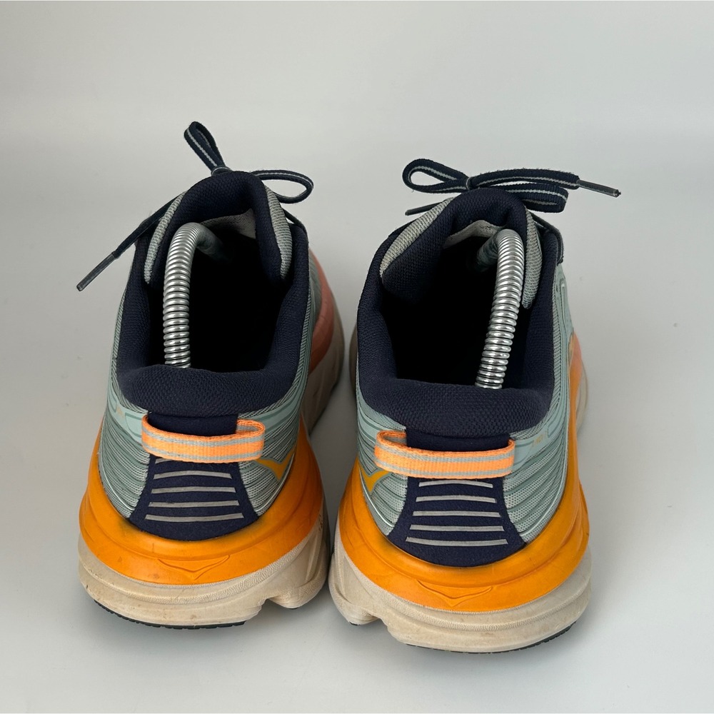 Hoka One One Bondi 7 Running Shoes Women 9 Blue Orange Jogging performance - Picture 8 of 11